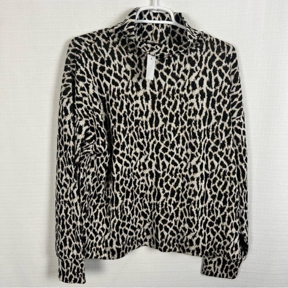 Loft Turtle Neck Animal Print Sweater